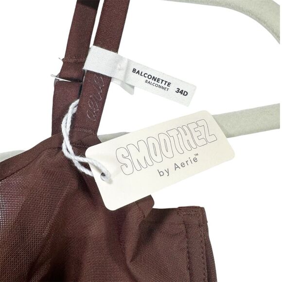 Aerie Smoothez Size 34D Mesh Unlined Balconette Underwire Bra - Picture 8 of 14